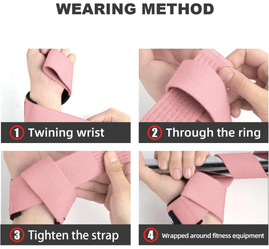 SKDK Стрічки для силових тренувань в тренажерному залі, рожевий (5088)