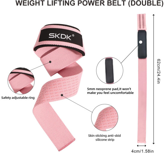 SKDK Стрічки для силових тренувань в тренажерному залі, рожевий (5088)