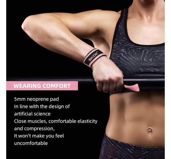 SKDK Стрічки для силових тренувань в тренажерному залі, рожевий (5088)