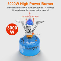 Складна кемпінгова газова плита ELEUTH з п'єзоелектричним запалюванням (4101)