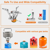 Сложная кемпинговая газовая плита ELEUTH с пьезоэлектрическим зажиганием (4101)