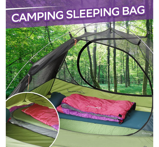 Спальний мішок Clostnature для дорослих та дітей, рожевий (3019)