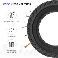 Ulip Шина для электросамоката 10x3/255x80(80/65-6) 10" сменная передняя или задняя фиксированная шина, черная (5125) Ulip Шина для электросамоката 10x3/255x80(80/65-6) 10" сменная передняя или задняя фиксированная шина, черная (5125)