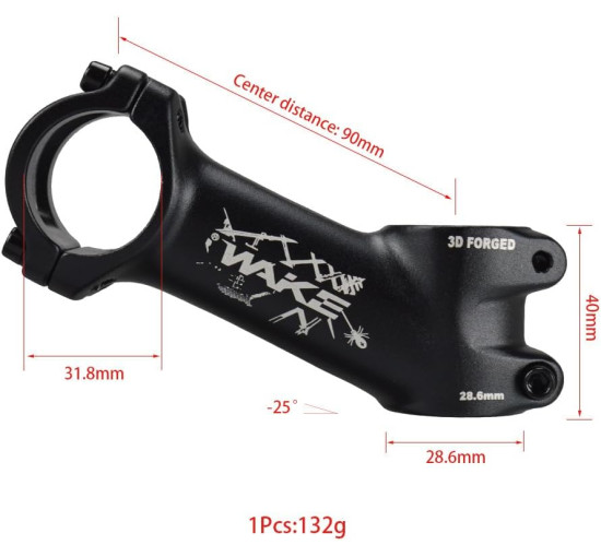 Винос керма YoGaes для велосипеда, ультралегкий, 25-35 градусів (4130)