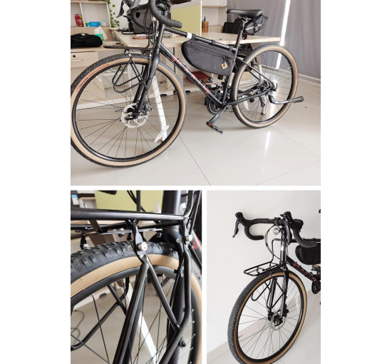 WLDOCA Передній багажник для велосипеда, навантаження 15 кг. чорний (5022)