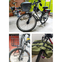 WLDOCA Передний багажник для велосипеда, погрузка 15 кг. черный (5022)