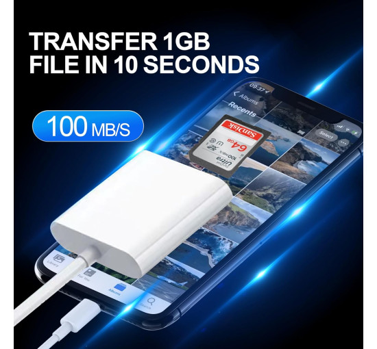 Адаптер для карт памяти Amicably 3-в-1, белый (3075)