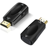 Адаптер VIEVRE HDMI VGA, HDMI-VGA, адаптер VGA-HDMI, HDMI-VGA, адаптер HDMI-VGA для компьютера, ноутбука, ПК, черный (0150)