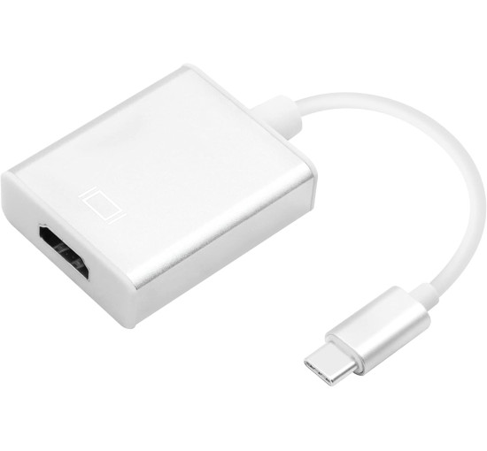 Адаптер YACSEJAO USB C на HDMI 4K, білий (4127)