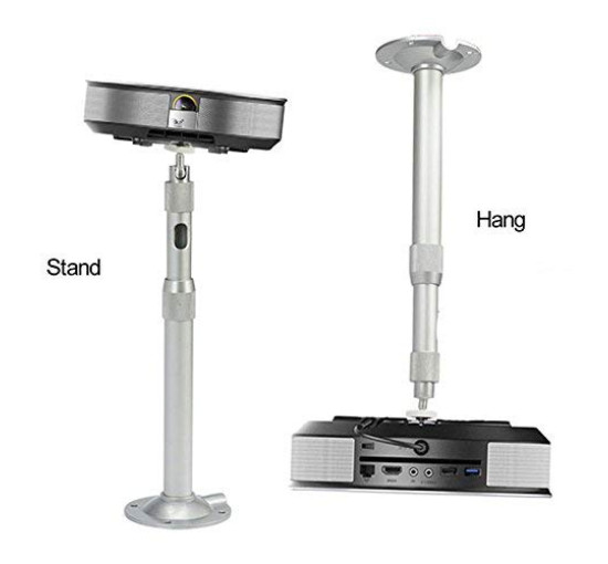 Алюмінієвий срібний кронштейн Alexvyan 40 см., для камери відеоспостереження, для приміщень та вулиці, розширюваний нахил, срібний (0078)