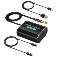 Аналого-цифровой аудиопреобразователь AMANKA MO-89 3,5 мм на оптический кабель-адаптер AUX (3176)