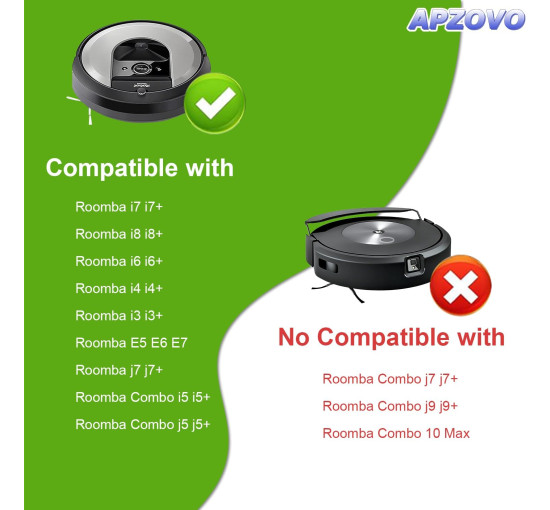 APZOVO Запасные аксессуары AP-IR, совместимые с iRobot Roomba серии E и I, зеленый (5024)