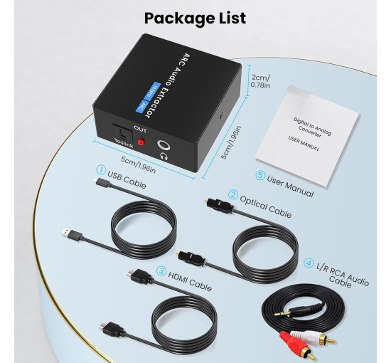 Аудіоадаптер AMANKA mo-92 HDMI ARC 192 кГц ARC (3177)