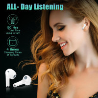 Беспроводные Bluetooth-наушники DIAIDIAI A6, Hi-Fi стереонаушники с 4 микрофонами, сенсорное управление, водонепроницаемые IPX7, совместимые со смартфоном, черные (0035)