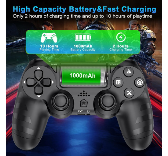 Бездротові контролери DYONDER для PS4/Pro/Slim та ПК, чорний (3198)