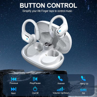 Беспроводные наушники Ltinist BX29, 75H Bluetooth 5.3, для бега с микрофоном с шумопоглощением ENC, IP7 3D Deep Bass, белые (0195)