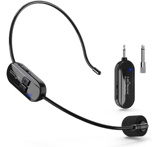 Беспроводные наушники-микрофоны VOVIGGOL G103 / беспроводная микрофонная система 2.4G и ручной микрофон 2 в 1 (2065)