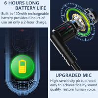 Беспроводные наушники-микрофоны VOVIGGOL G103, беспроводная микрофонная система 2.4G и ручной микрофон 2 в 1 (2065)
