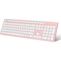 Бездротова клавіатура LeadsaiL K786-KB, рожева (4172)