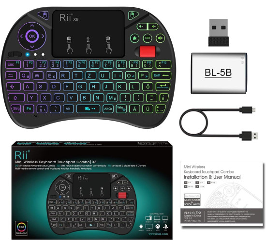 Бездротова клавіатура Rii Mini з тачпадом (3160)