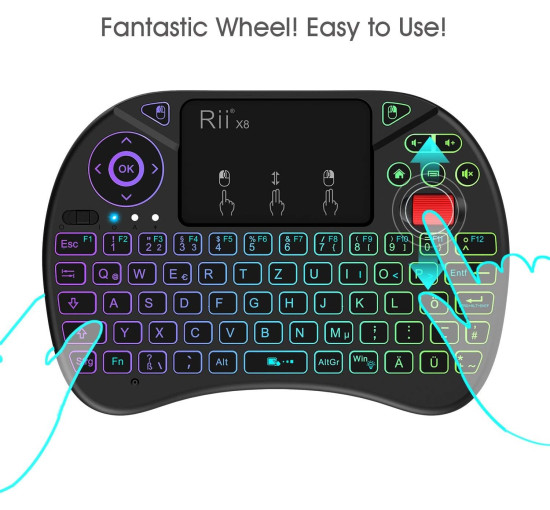 Бездротова клавіатура Rii Mini з тачпадом (3160)