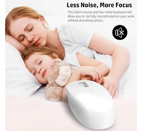 Бездротова клавіатура та миша LeadsaiL K786, білий (4174)