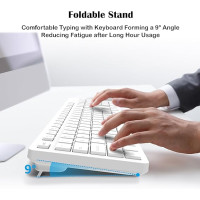 Бездротова клавіатура та миша LeadsaiL K786, білий (4174)