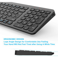 Бездротова клавіатура та миша LeadsaiL KF02UK-BLACK, чорний (4183)