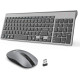Бездротова клавіатура та миша LeadsaiL LX-008, сірий (4178)