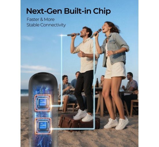 Беспроводной микрофон ALPOWL WXM-001, черный (3055)