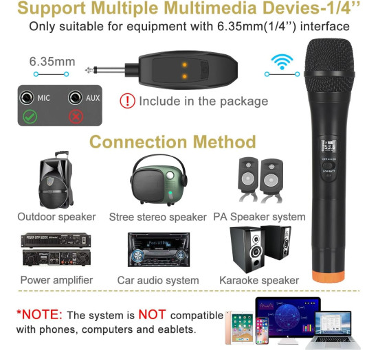 Беспроводной микрофон ALPOWL WXM, черный (3056)