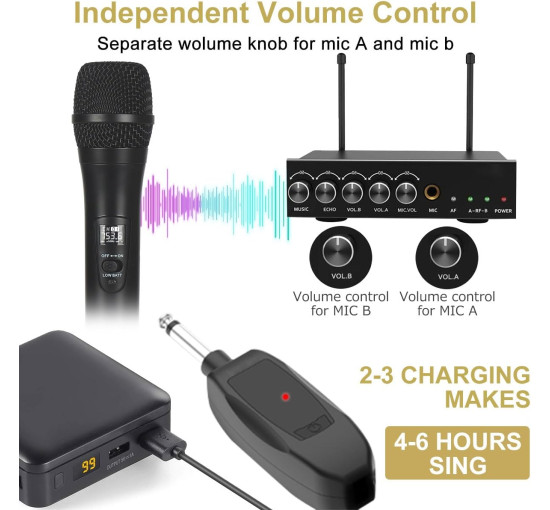 Беспроводной микрофон ALPOWL WXM, черный (3056)