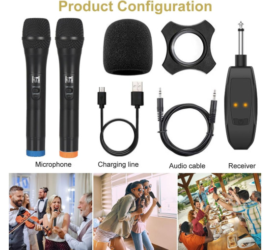 Беспроводной микрофон ALPOWL WXM, черный (3056)