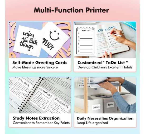 Bisofice Міні-принтер S1 для наклейок, термічний, зелений (4190)