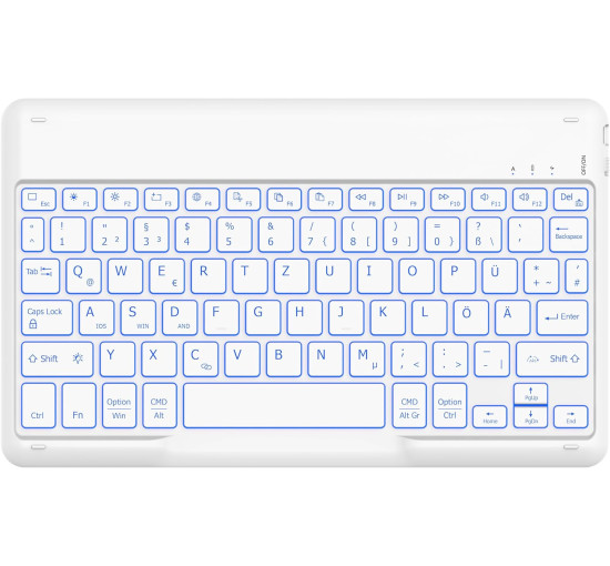 Bluetooth-клавіатура EasyAcc ‎K02, сумісна з iPad Air/iPad Pro/iPad, яскраво-біла (3040)