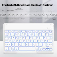 Bluetooth-клавіатура EasyAcc ‎K02, сумісна з iPad Air/iPad Pro/iPad, яскраво-біла (3040)