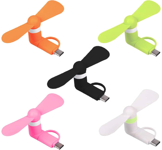 Cerioll міні-вентилятор для мобільного телефону, 5 штук, Type-C (5074)