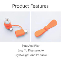 Cerioll міні-вентилятор для мобільного телефону, 5 штук, Type-C (5074)