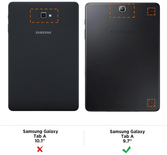 Чохол для Samsung Galaxy Tab A 9.7, EasyAcc Ultra Slim Cover Smart Cover з підставкою, автоматичним пробудженням від сну, чорний (2057)