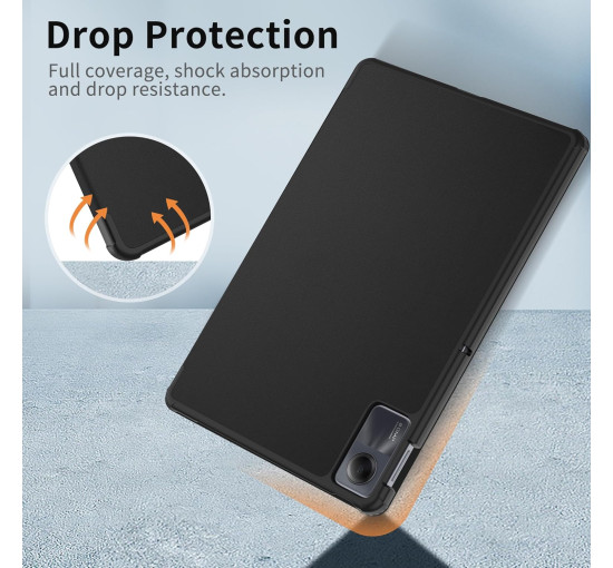 Чохол EasyAcc 01XMRMPADSE, сумісний з планшетом Xiaomi Redmi Pad SE 2023 11 дюймів, захисний чохол із тонкою підставкою, чорний (2054)