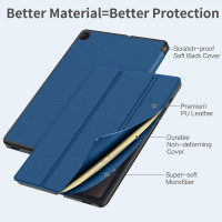 Чехол EasyAcc для Samsung Galaxy Tab S6 Lite 2024 2022 2020 10.4 дюймов с защитной пленкой для экрана – ультратонкий, синий (2056)