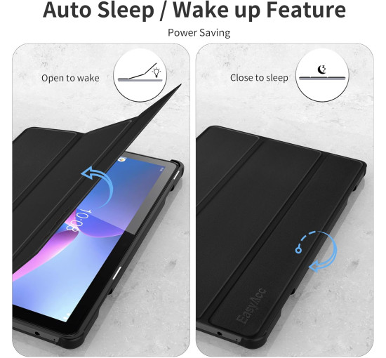 Чохол EasyAcc LNTM10G, сумісний з Lenovo Tab M10 3-го покоління 10.1, чорний (3043)