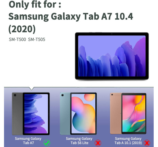 Чохол EasyAcc, сумісний із Samsung Galaxy Tab A7, 10.4, чорний (3042)