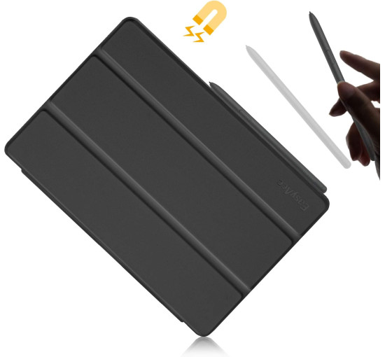 Чохол EasyAcc, сумісний із Samsung Galaxy Tab S6 Lite 2020 із загартованим склом, чорний (3041)