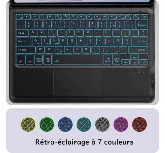 Чохол-клавіатура CACOE K03, сумісний з Redmi Pad Pro 12.1 / Xiaomi Poco Pad 12.1 2024, чорний (2173)