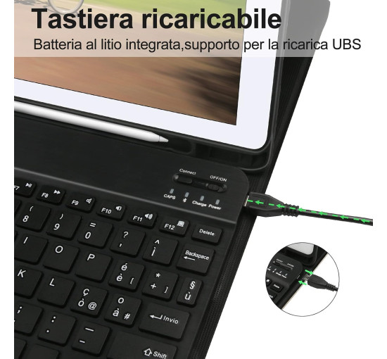 Чохол-клавіатура D DINGRICH для iPad 10.2 9-го/8-го/7-го покоління 2021/2020/2019, чорний (3099)