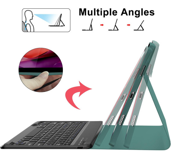 Чохол-клавіатура для Lenovo Tab P12 12.7", темно-зелений (2134)