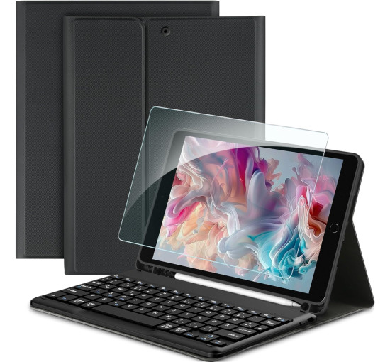 Чохол-клавіатура EasyAcc K02, сумісний з iPad 10.2 дюйма, чорний (3038)