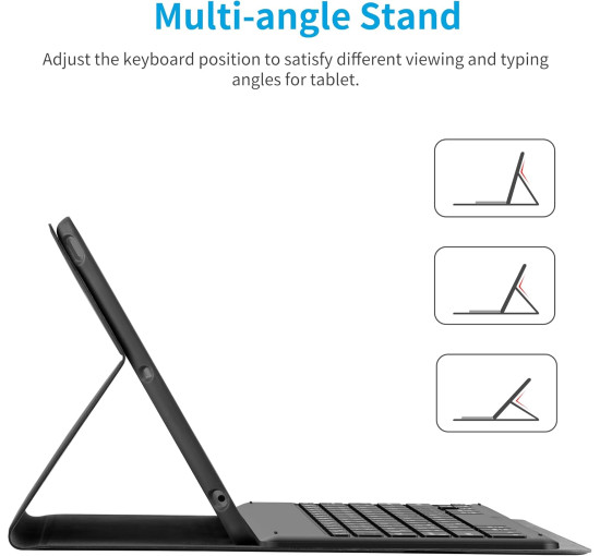 Чохол-клавіатура EasyAcc K02,  сумісний з iPad 6-го покоління, чорний (3037)