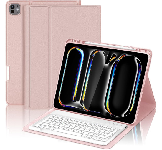 Чохол-клавіатура FOGARI для iPad Pro 13 2024, рожеве золото (2136)